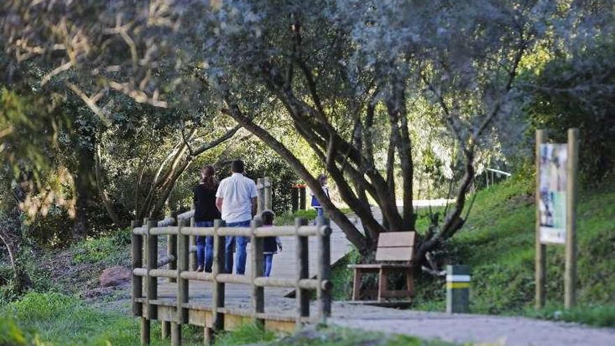 Nuevo tramo de la senda del río Miño, en Goián. // C. T. / J. V.