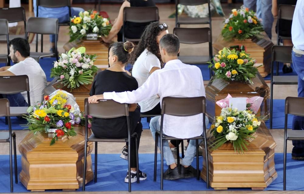 Funeral por las víctimas del terremoto de Italia