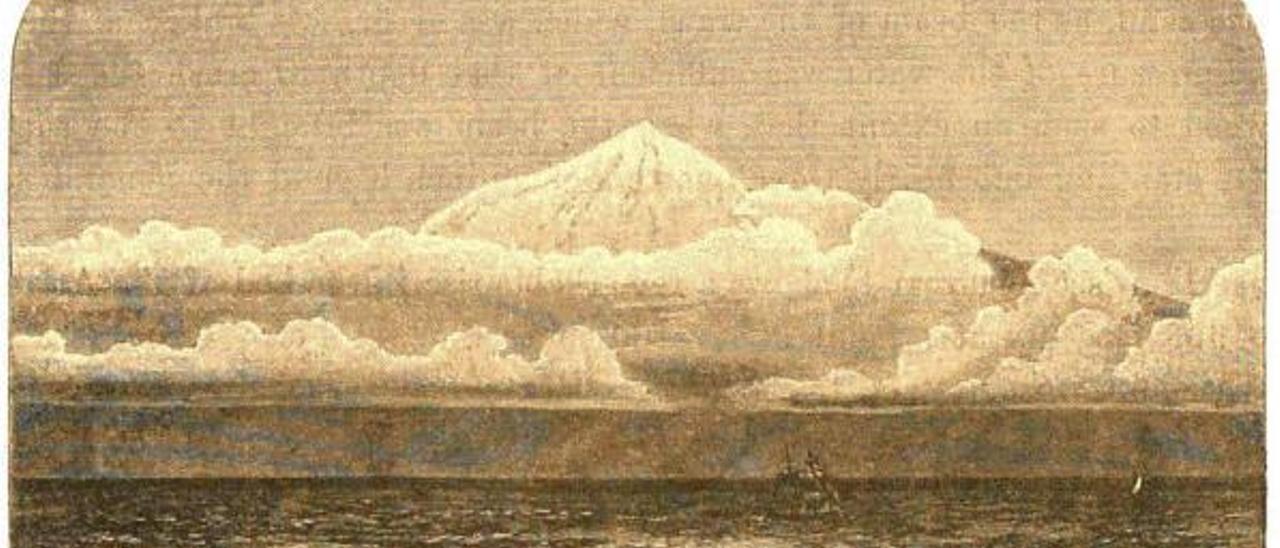 Dibujo del Teide realizado por la expedición del ‘Challenger’, durante su escala en Tenerife. | REPORT