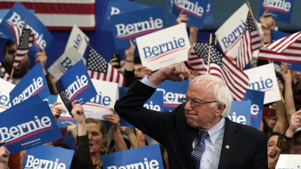 Bernie Sanders, este miércoles en Manchester (New Hampshire).