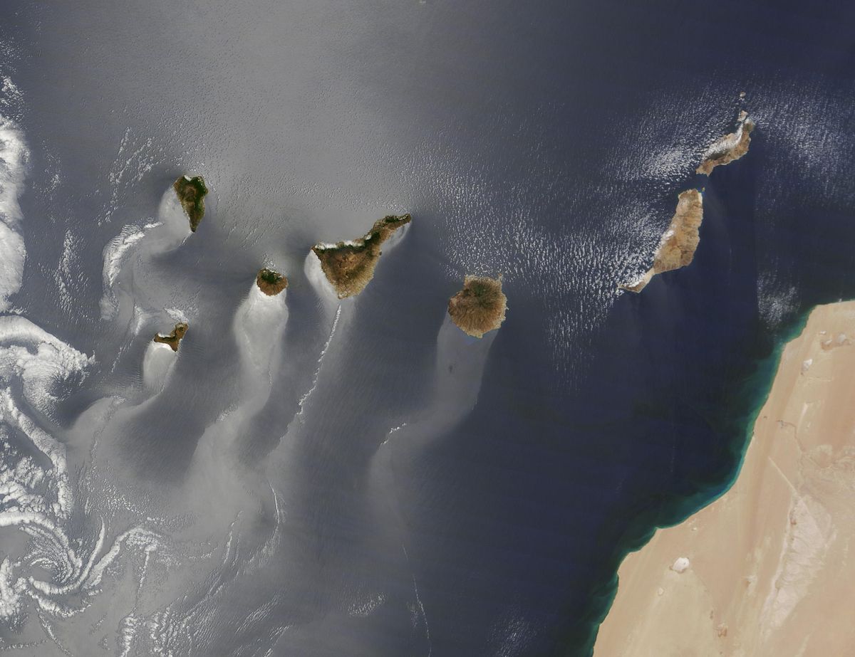 Fotografía aérea de las Islas Canarias en 2014