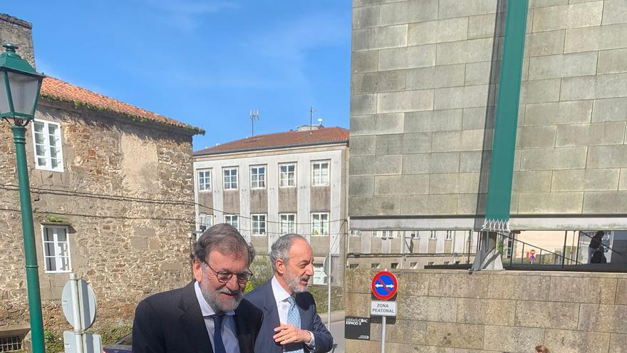 Llegada de Rajoy para arropar a Rueda