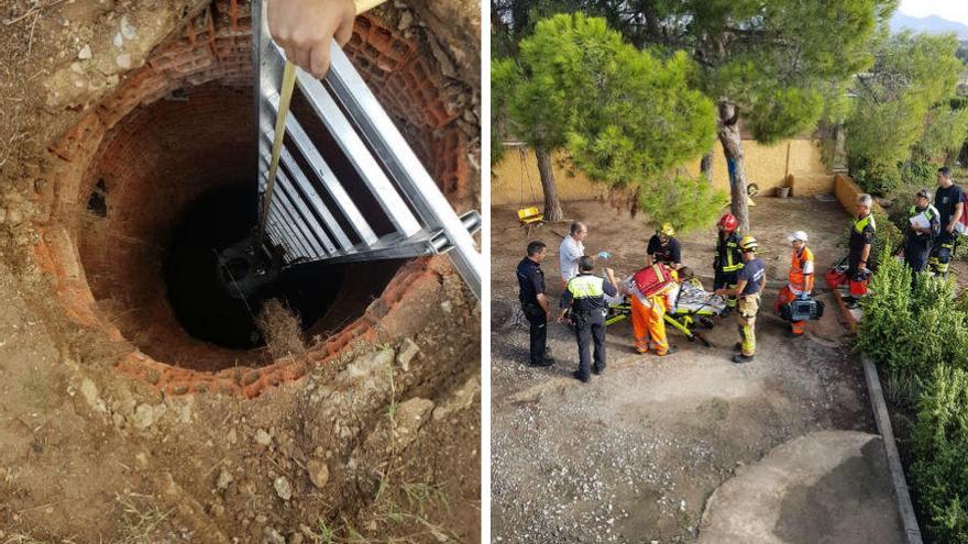 Los bomberos rescatan ´in extremis´ a una mujer de 80 años del interior de un pozo