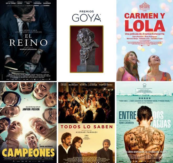 Carteles de las películas que optan al Premio Goya 2018