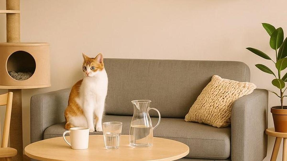 Varios felinos en una gatería.