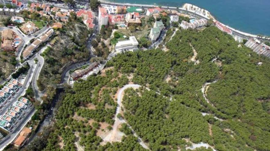 Panorámica desde el aire del parque forestal de El Morlaco.