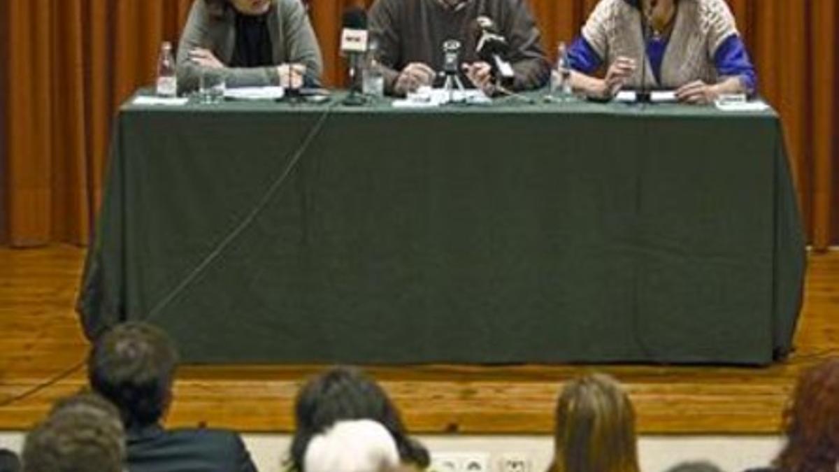Cristina Fernández, Quim Pons y Cristina Manzanedo, ayer.
