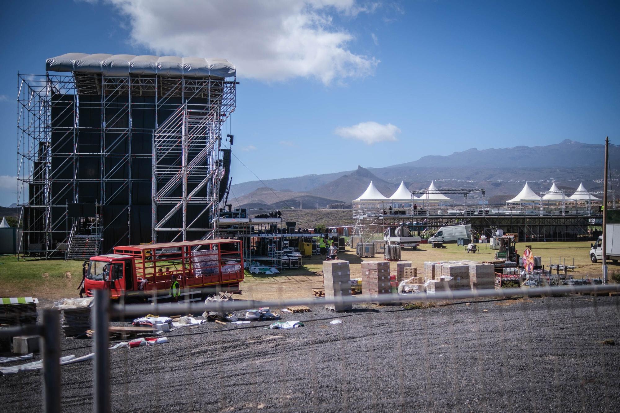 Escenario del festival de reguetón en San Miguel de Abona