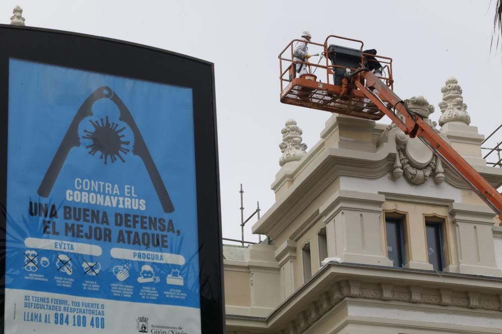 Gijón: algunos sectores vuelven a trabajar