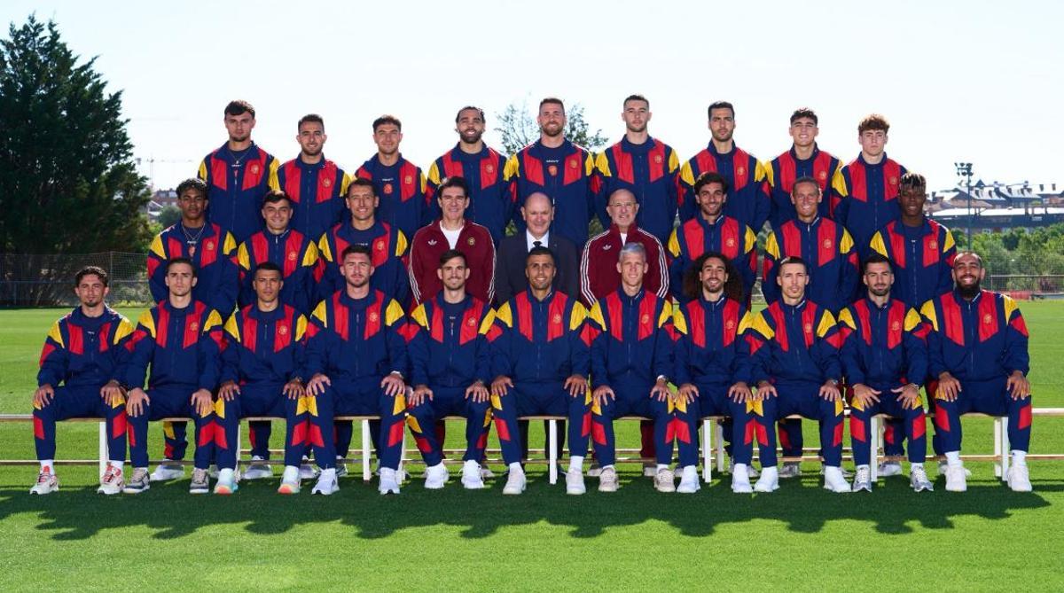 La selección española posa para la foto oficial del Mundial