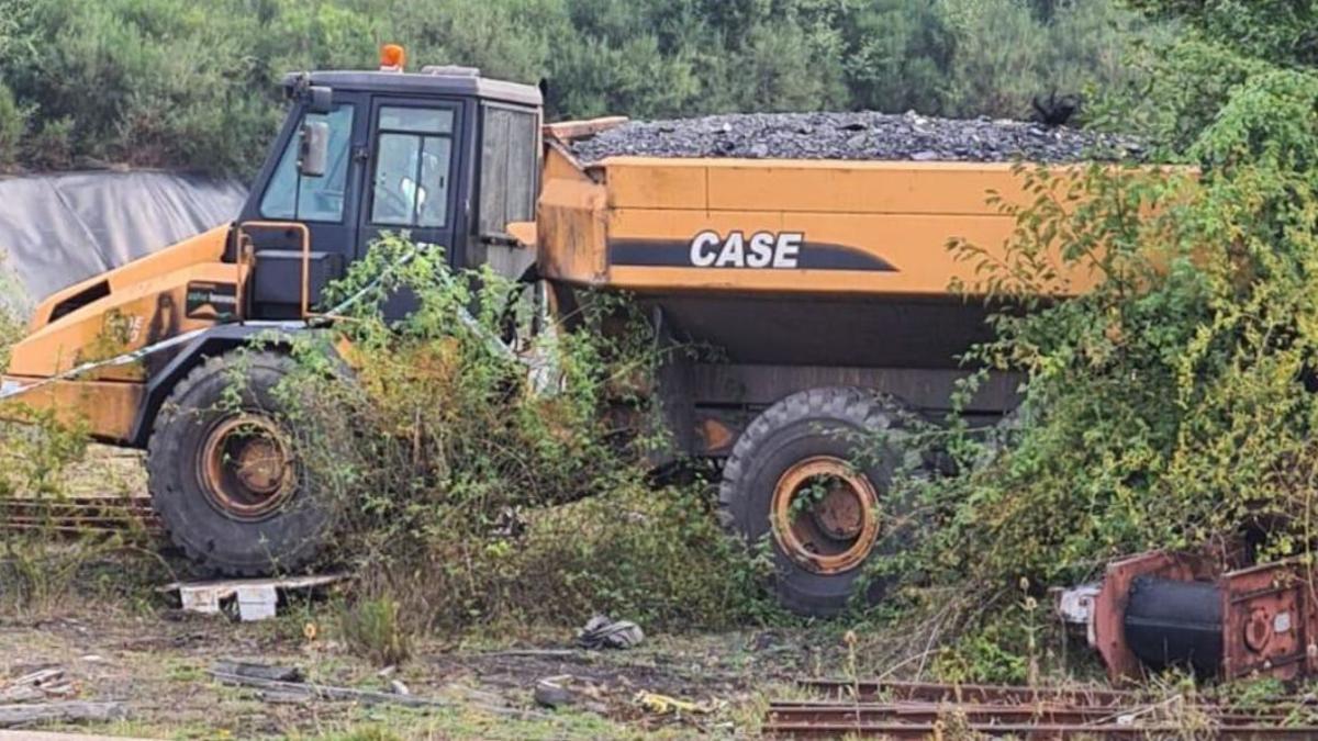 El camión que causó el accidente en 2022 y que iba cargado de carbón extraído ilegalmente.
