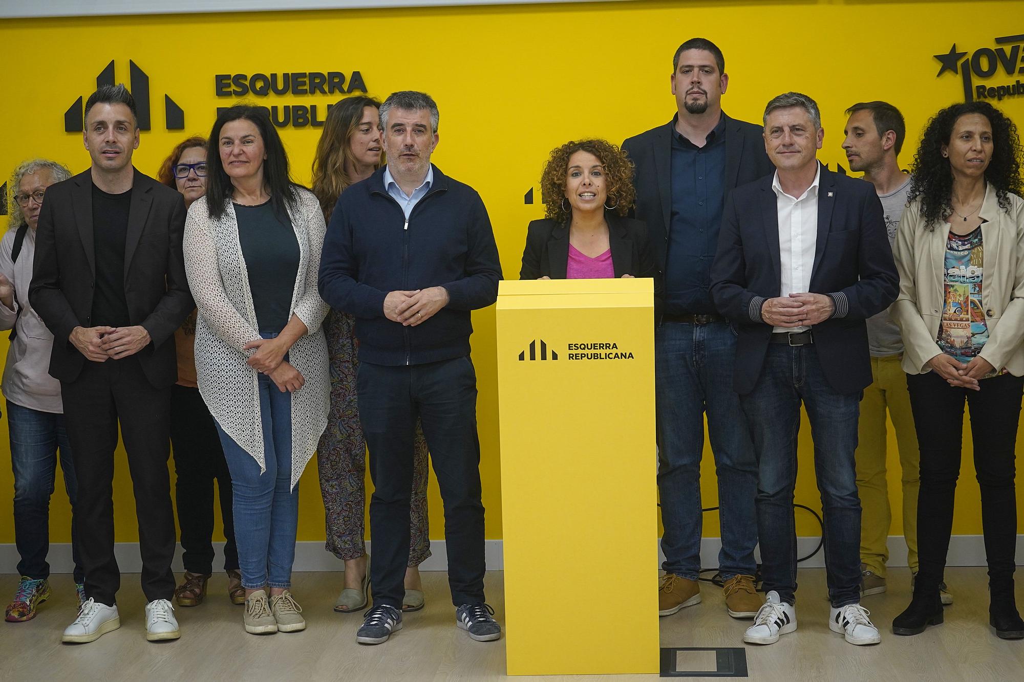 La nit electoral a la seu d'Esquerra a Girona