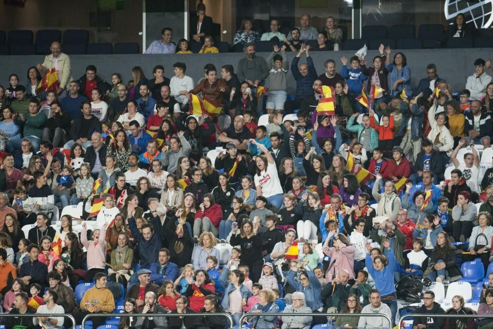 La selección española femenina, en Riazor