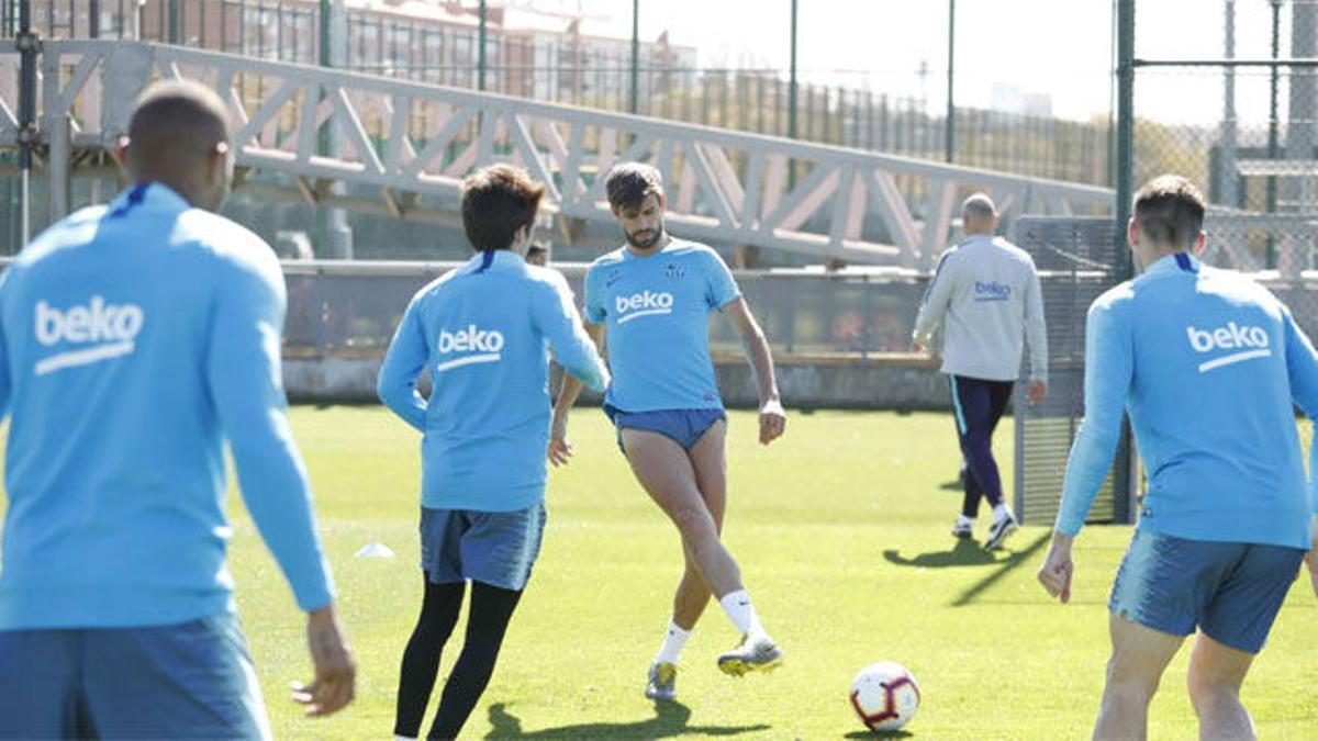 El Barcelona sigue preparando el derbi ante el Espanyol
