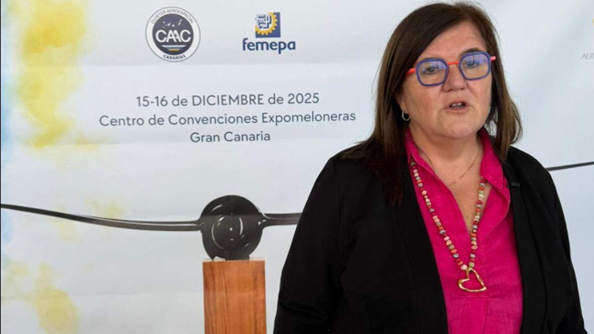 Teresa Riesgo, ayer durante la celebración del congreso en Expomeloneras.