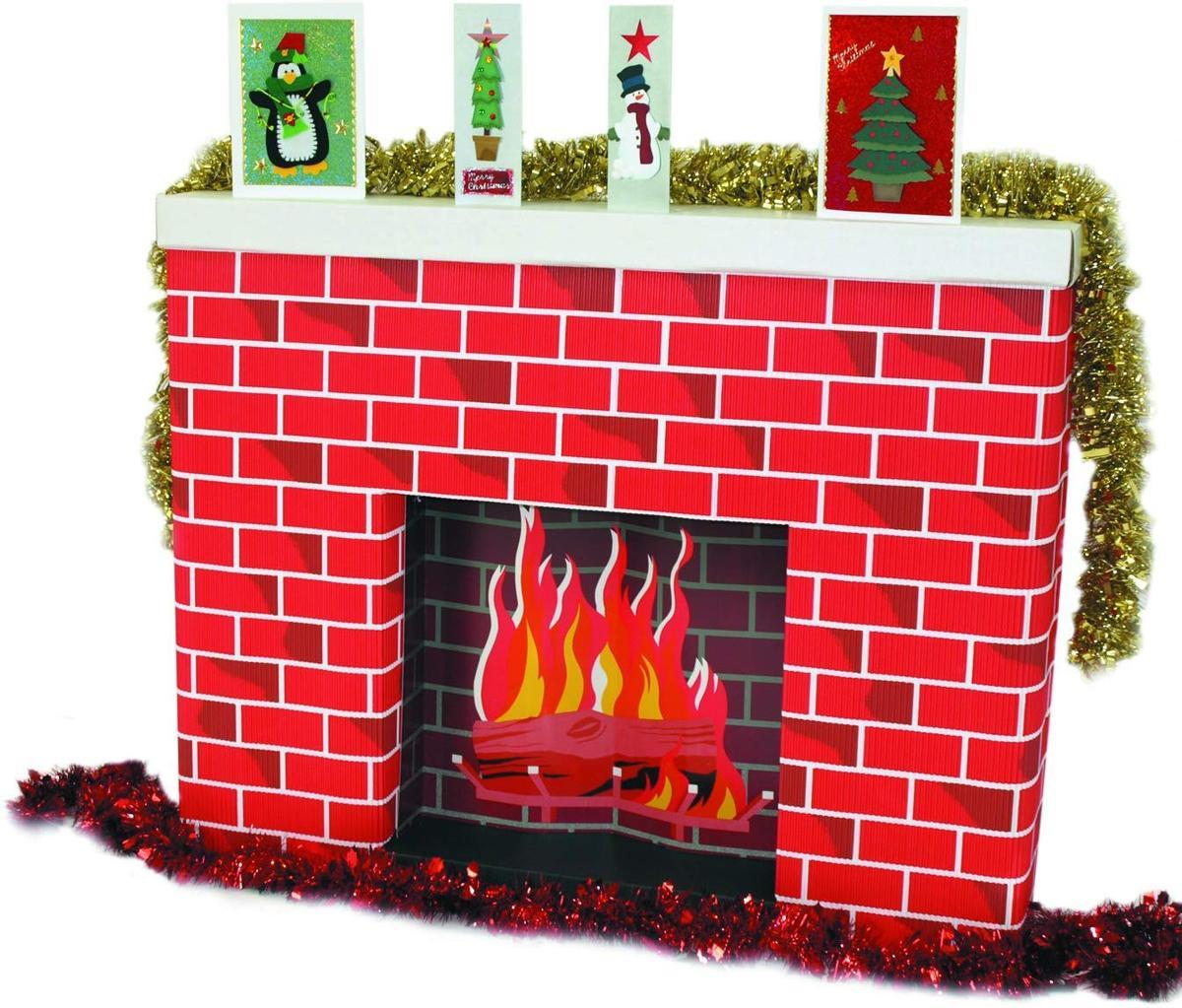Chimenea de cartón DIY a la venta en Amazon