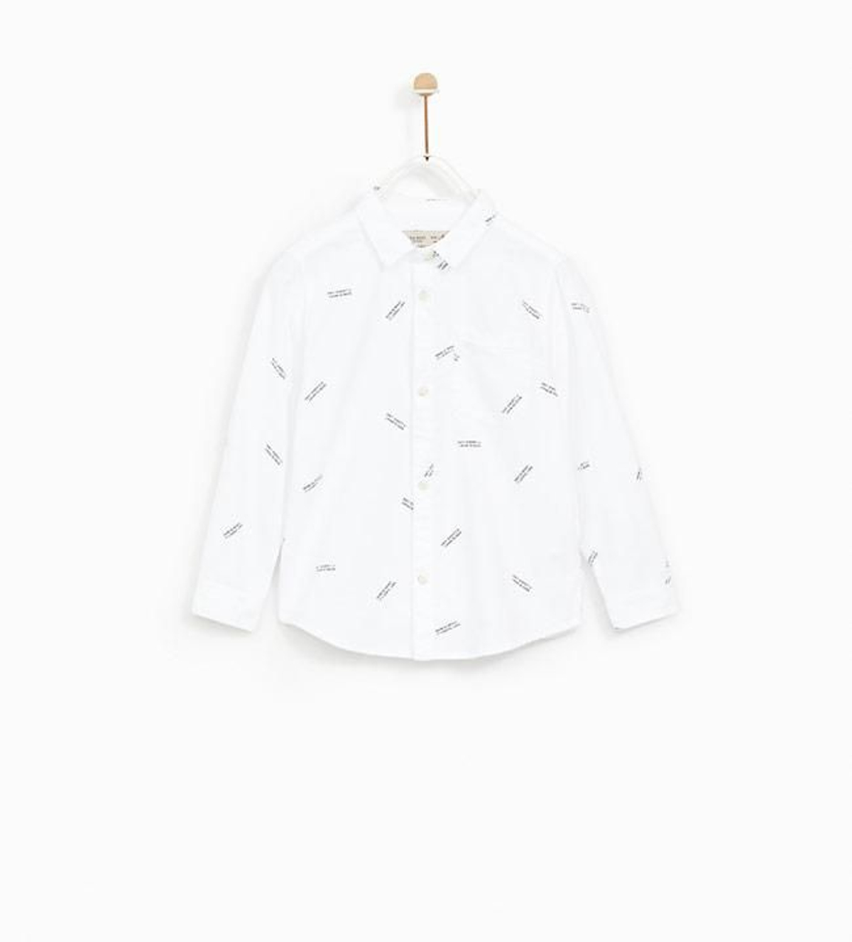 Camisa con textos de Zara Kids Niños
