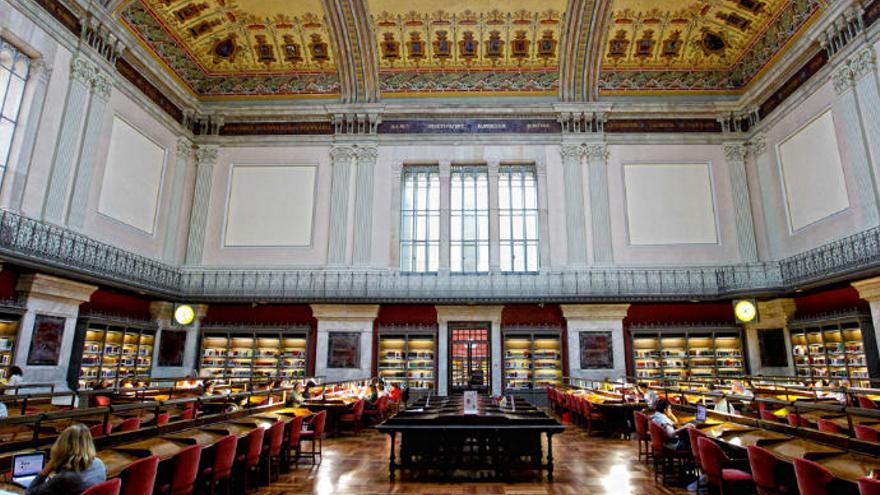 Sala de lectura de la Biblioteca Nacional en una imagen de archivo.