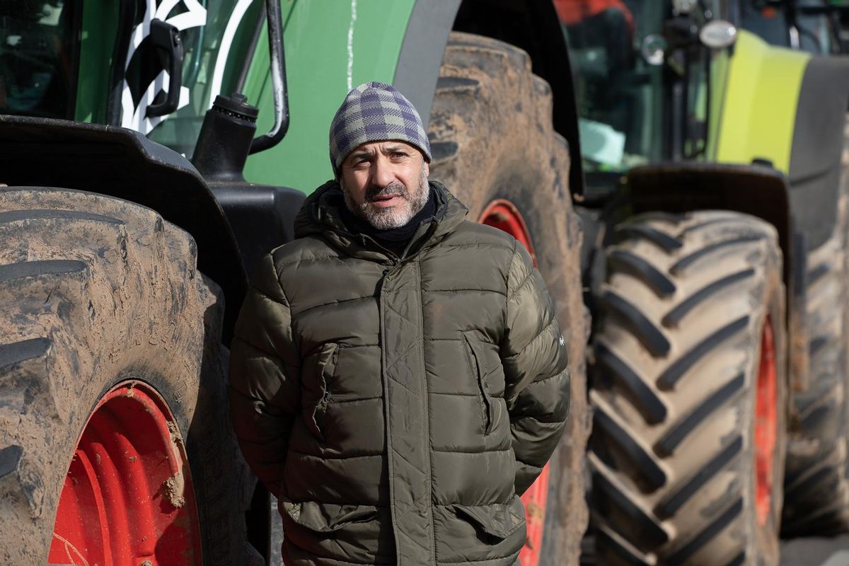 Pablo Ballesteros, en La Marina durante las protestas agrarias