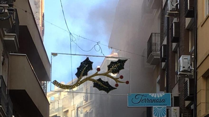 Incendio en la cocina de un restaurante en el centro de Alicante