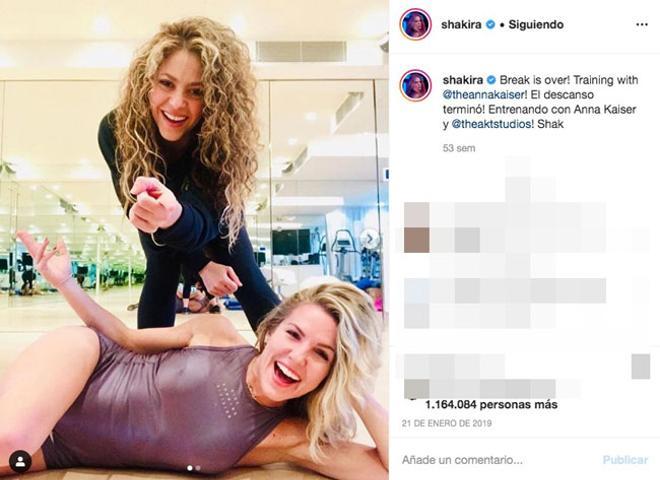 Shakira y su entrenadora Anna Kaiser