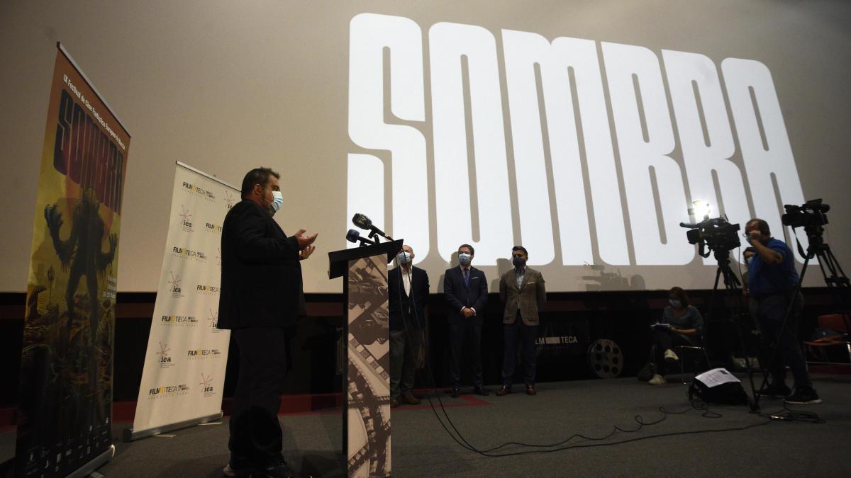 Javier García durante la presentación del festival en la Filmoteca. israel sánchez