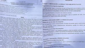 Examen de Lengua Castellana y Literatura en la modalidad de Humanidades y Ciencias Sociales en Madrid