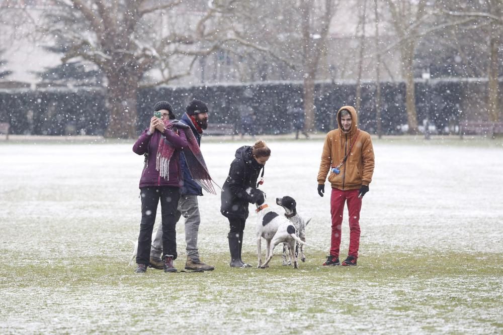 La nevada en la comarca de Avilés