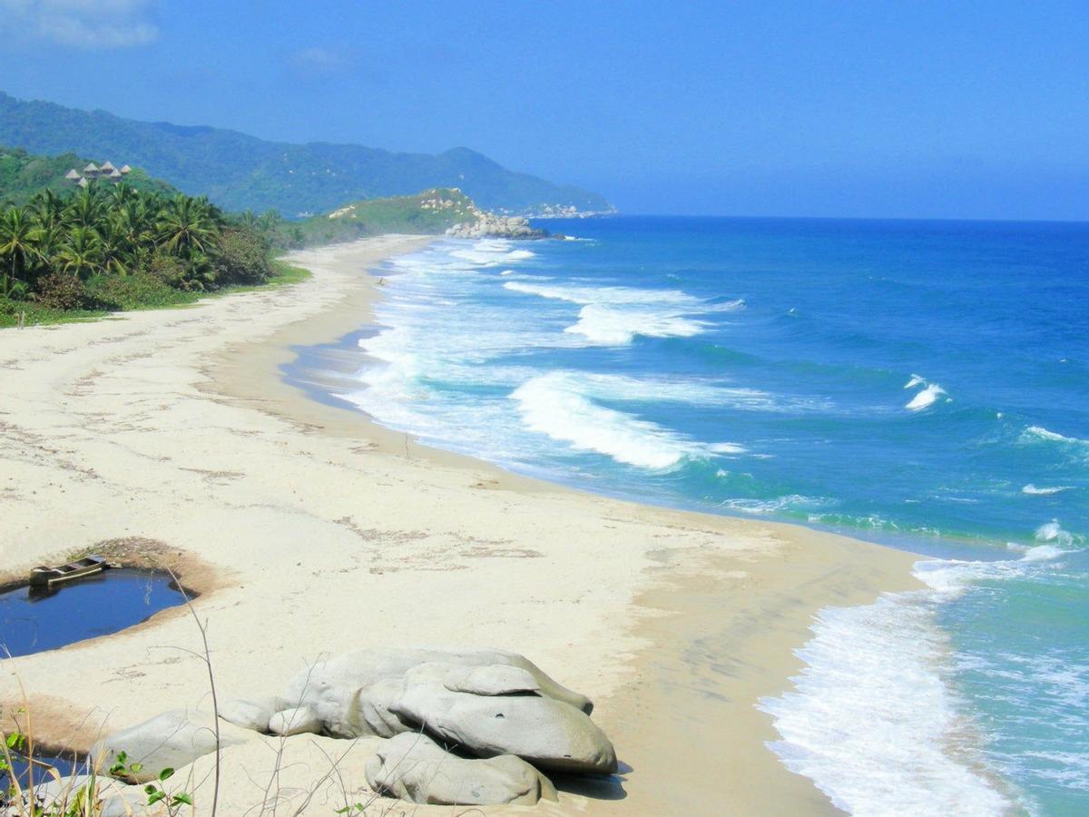 Arena blanca en las playas de Tayrona