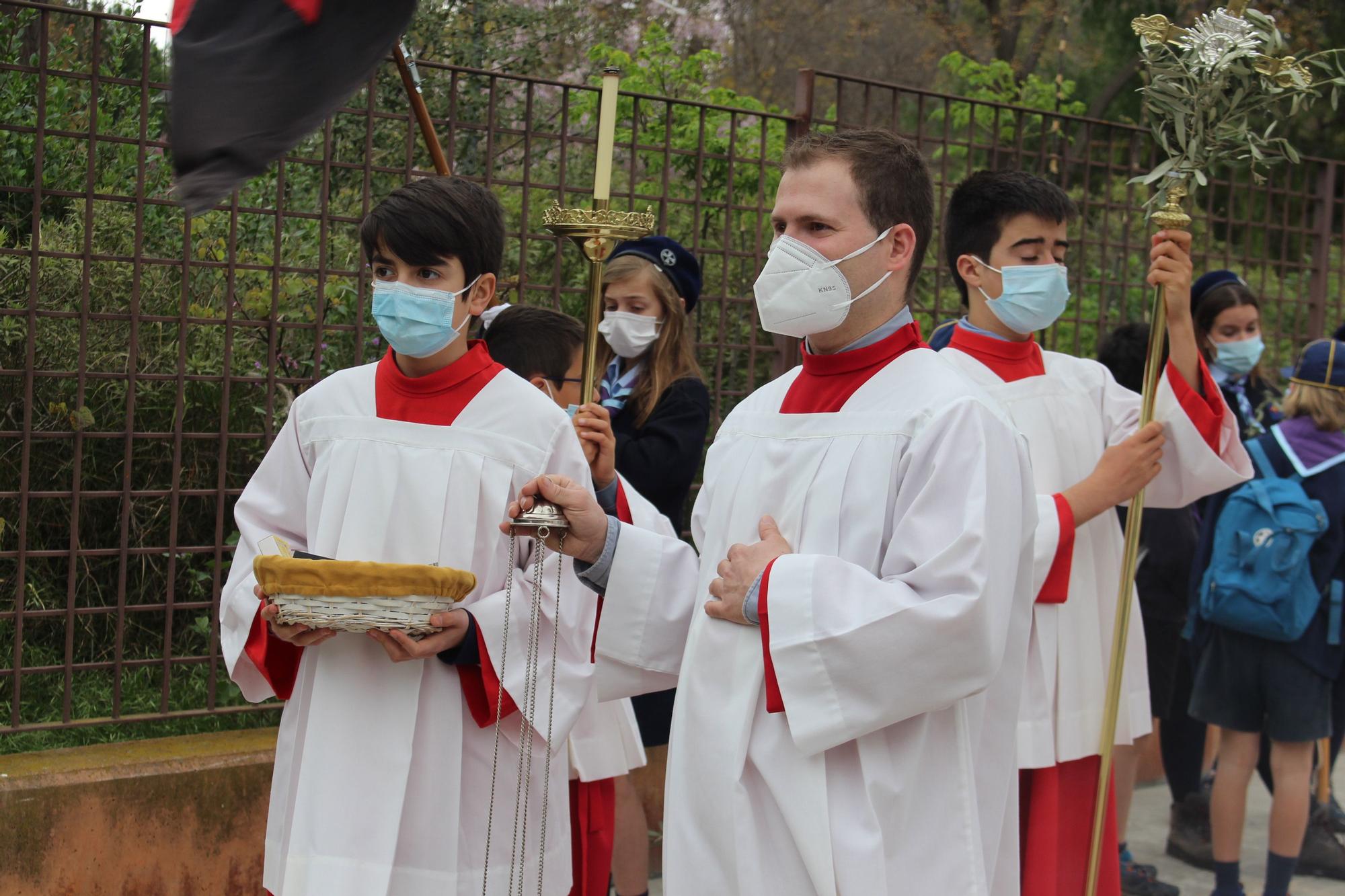 Domingo de Ramos en Beniferri con la burrita "Matilde"