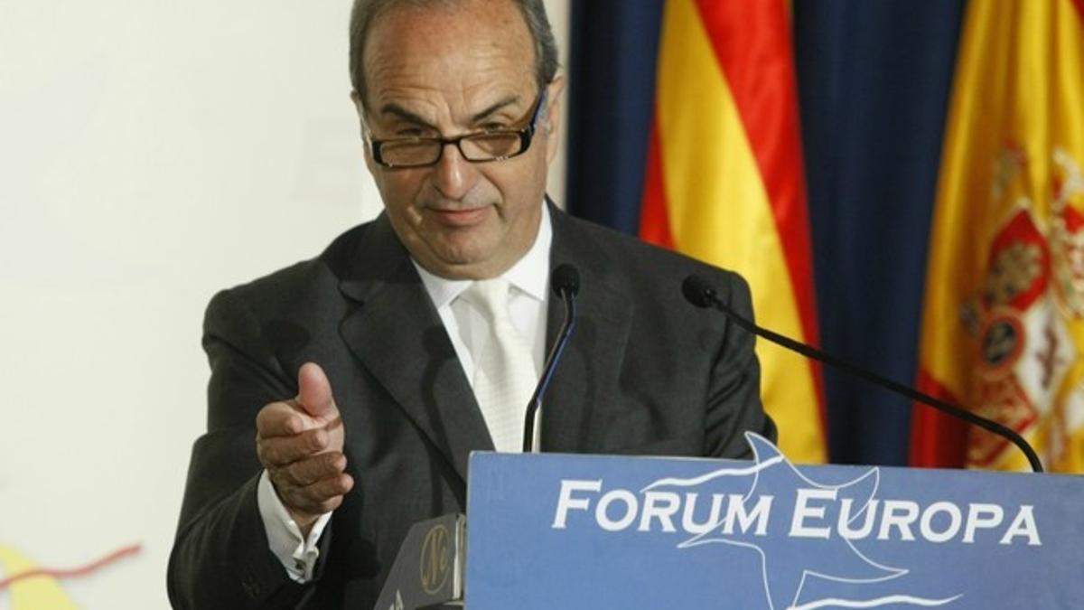 El presidente de Foment del Treball, Joaquim Gay de Montellà, el pasado abril en Madrid.