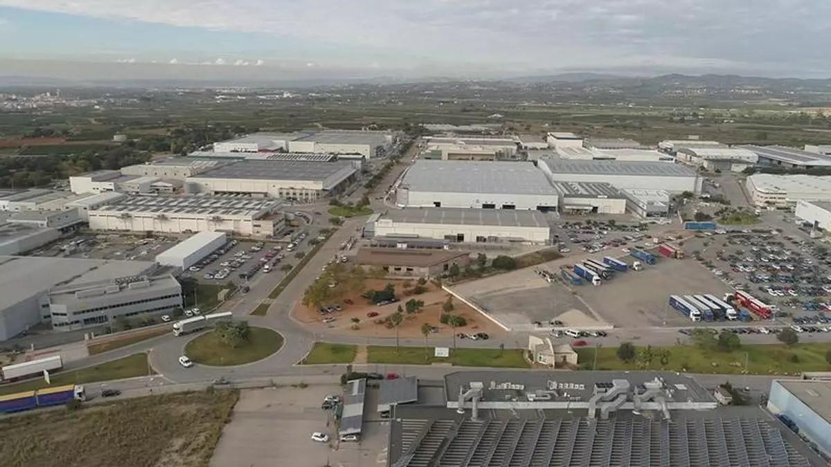 Vista aèria del polígon Joan Carles I d’Almussafes en una imatge d’arxiu
