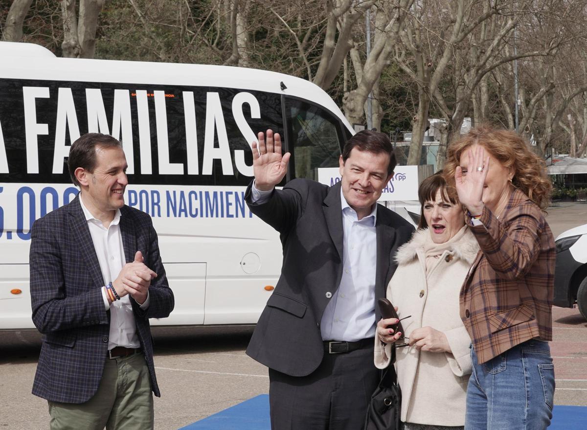 El candidato Fernández Mañueco en Valladolid.