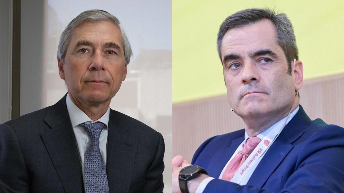 Miguel Pereda, consejero delegado de Grupo Lar, y Adolfo Favieres, director general de inmobiliario de Blackrock en España