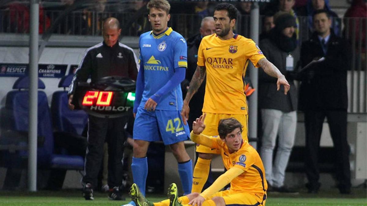 Sergi Roberto acabó lesionado