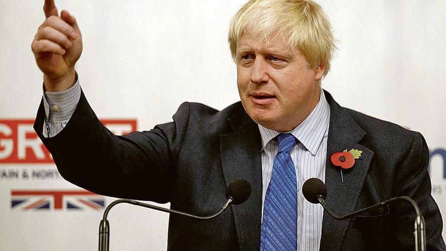 El ministro británico de Exteriores, Boris Johnson, en una conferencia en París el pasado viernes. // Reuters