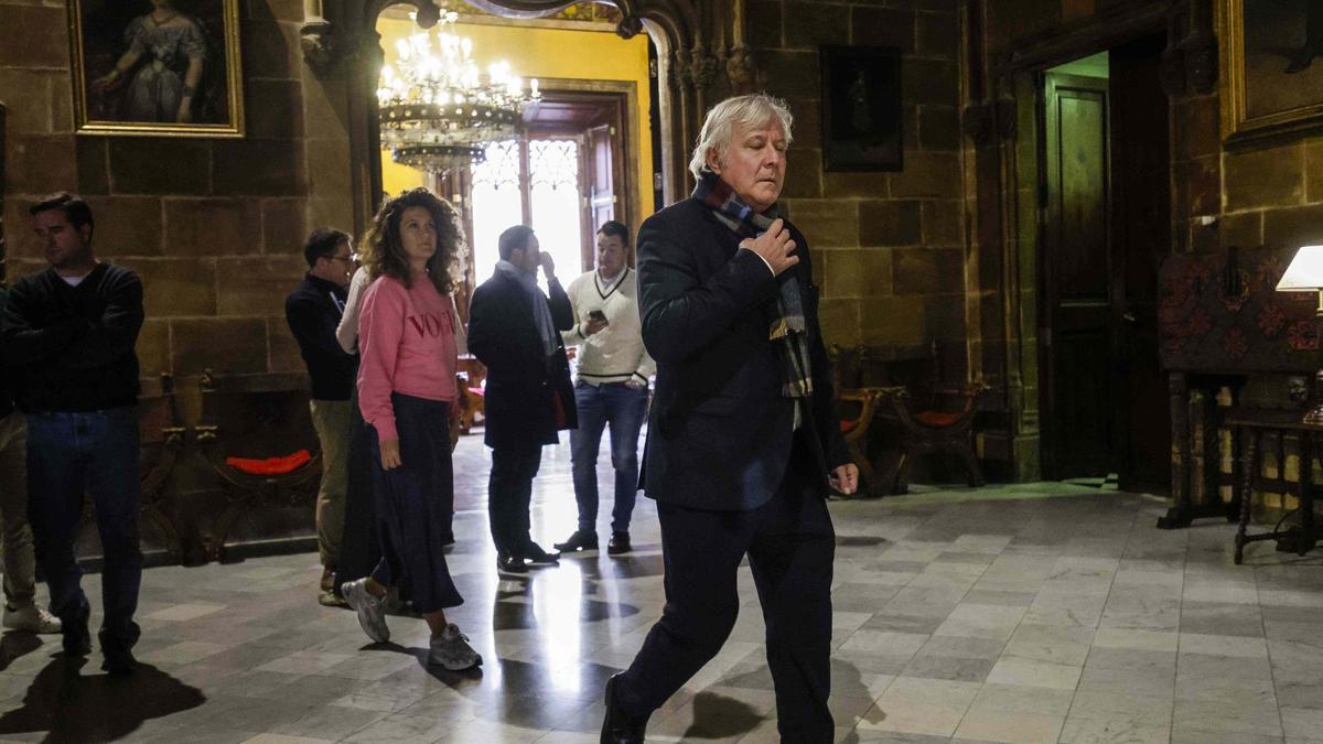 El conseller Marcial Rodríguez el jueves en el Consell con motivo de su comparecencia.