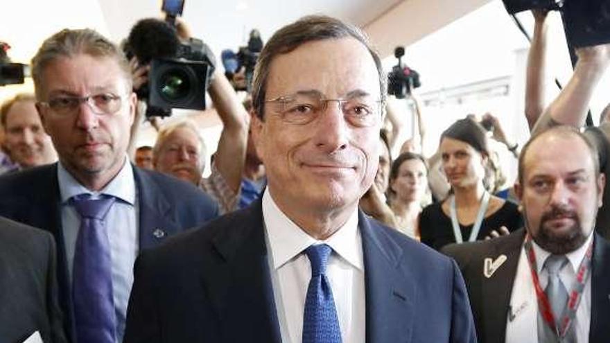 Draghi, ayer, a su llegada a la Comisión Europea. / francois lenoir