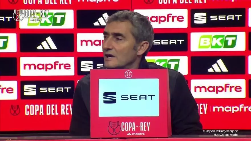 Ernesto Valverde: "El partido podría haberse inclinado por cualquiera de los dos equipos".