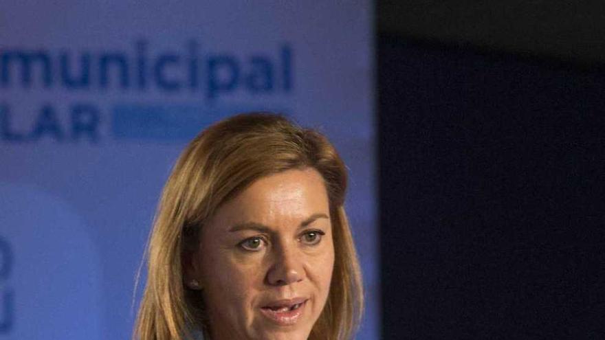 Dolores de Cospedal, en la intermunicipal del PP celebrada en Murcia.