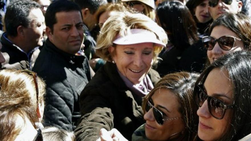 Esperanza Aguirre, protagonista en la manifestación contra el aborto