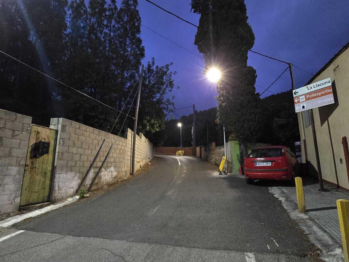 Alumbrado público nuevo en una zona de Villalonga