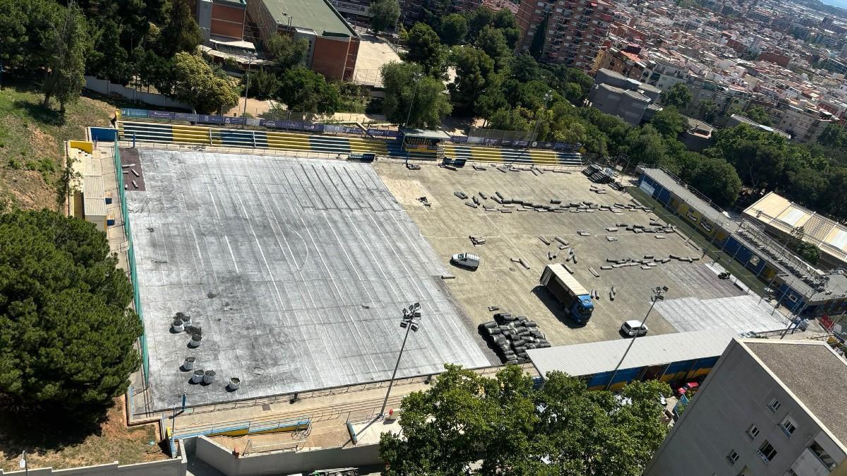 El campo de la Guineueta, en obras