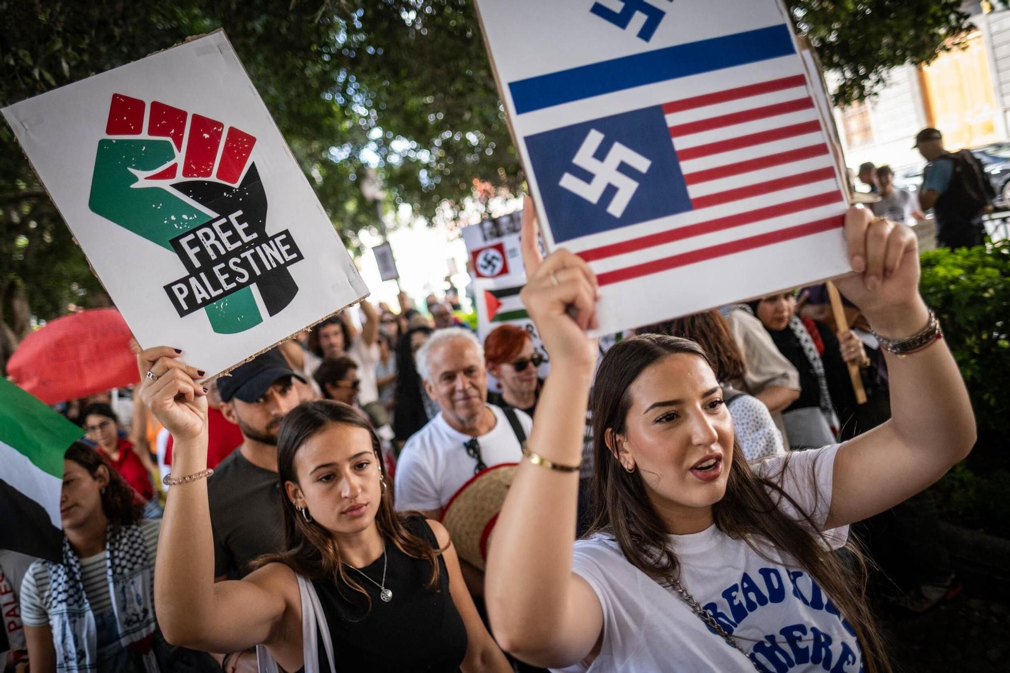 Manifestación en Santa Cruz de Tenerife en favor de Palestina