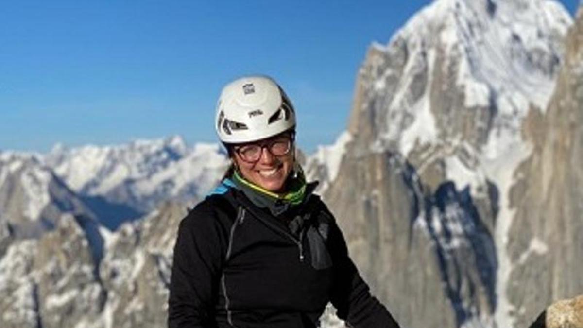 Amaia Agirre, durante una escalada.