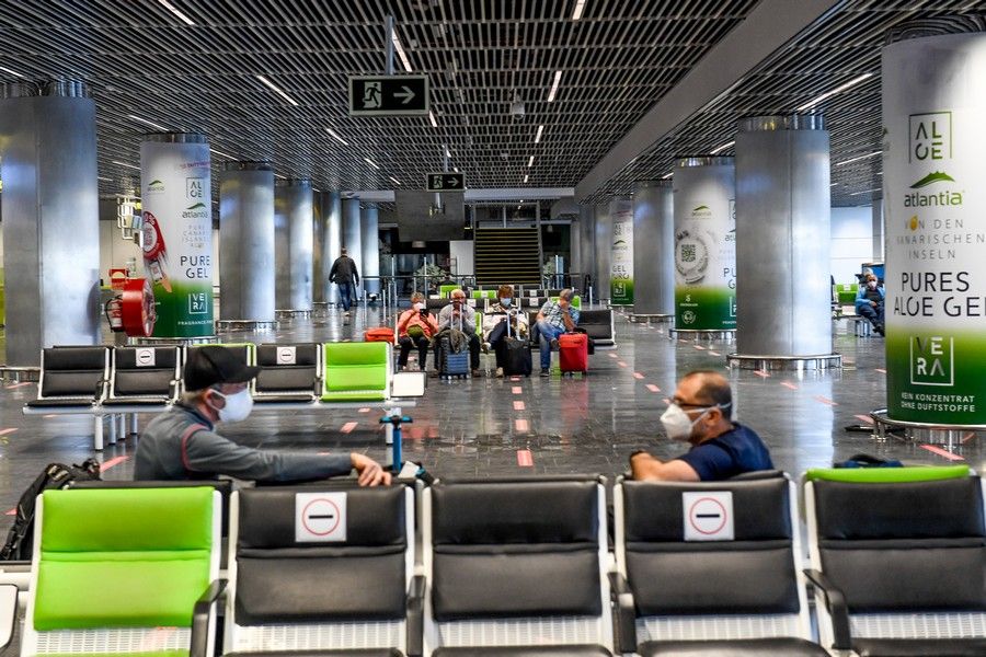 Pasajeros en el aeropuerto de Gran Canaria