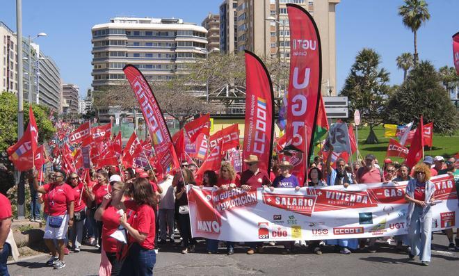 Manifestación por el Día de los Trabajadores en Las Palmas de Gran Canaria