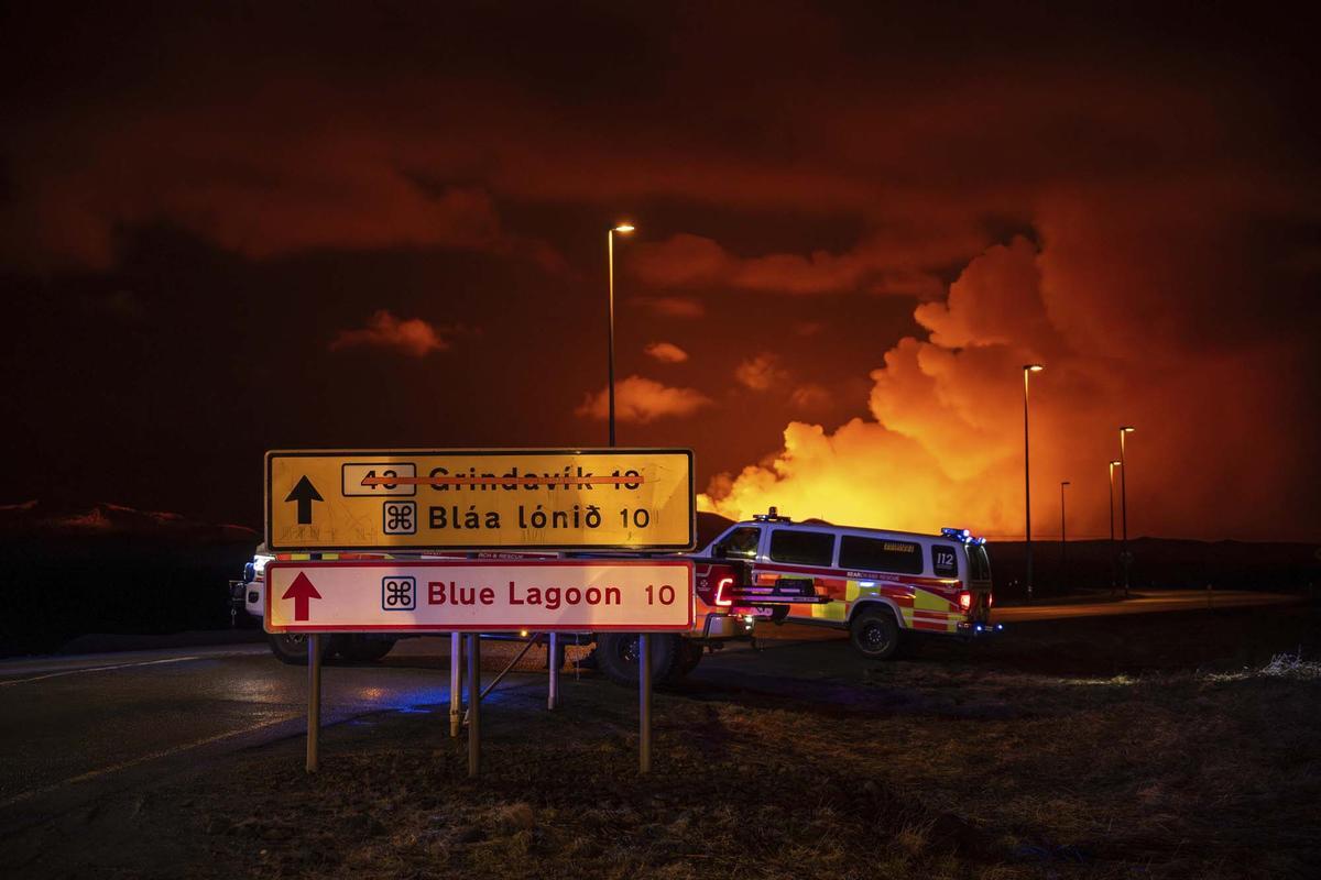 Erupción volcánica cerca de la montaña Fagradalsfjall en la península de Reykjanes al suroeste de Reykjavik