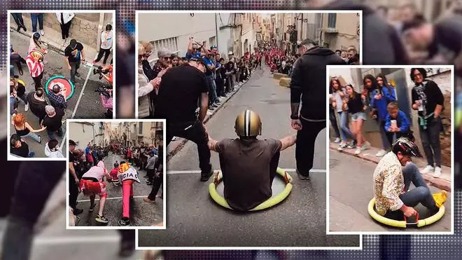 Los mejores momentos de la carrera de paellas de Borriol: así fue la 'Baixada amb paelló pel Raval'