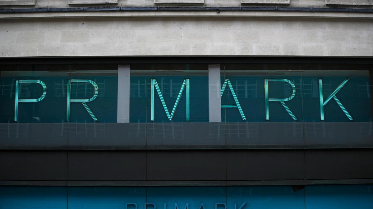 FILE PHOTO: Signage is displayed outside a Primark store at the Oxford Street, in London